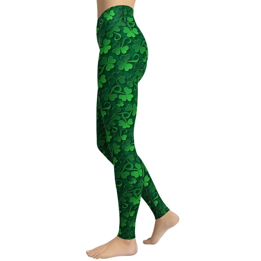 Lucky Shamrock Yoga Leggings