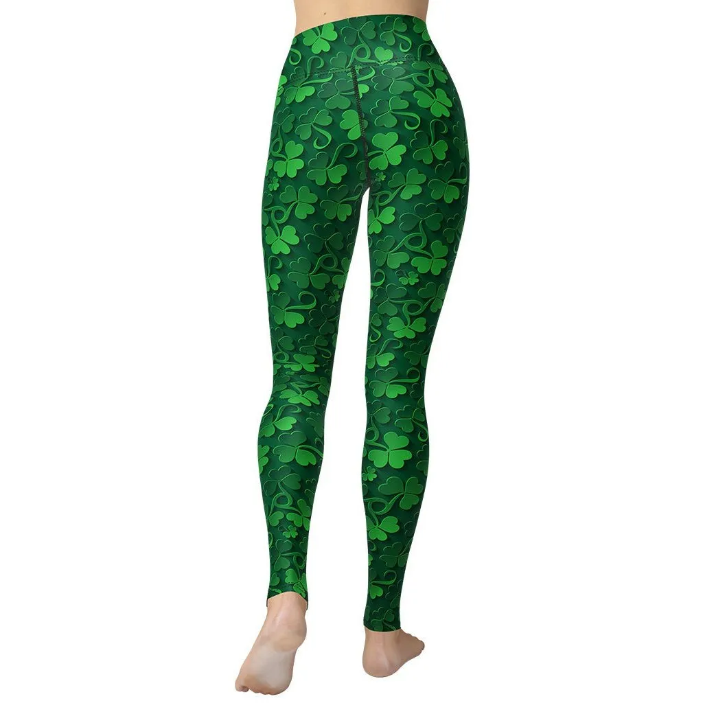 Lucky Shamrock Yoga Leggings