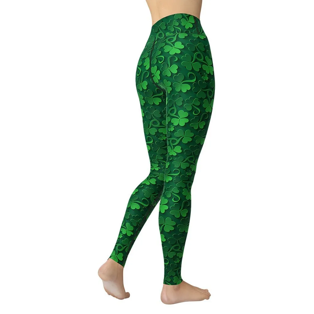 Lucky Shamrock Yoga Leggings