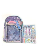 Macy's InMocean Girl's Rainbow Backpack Stationary Set