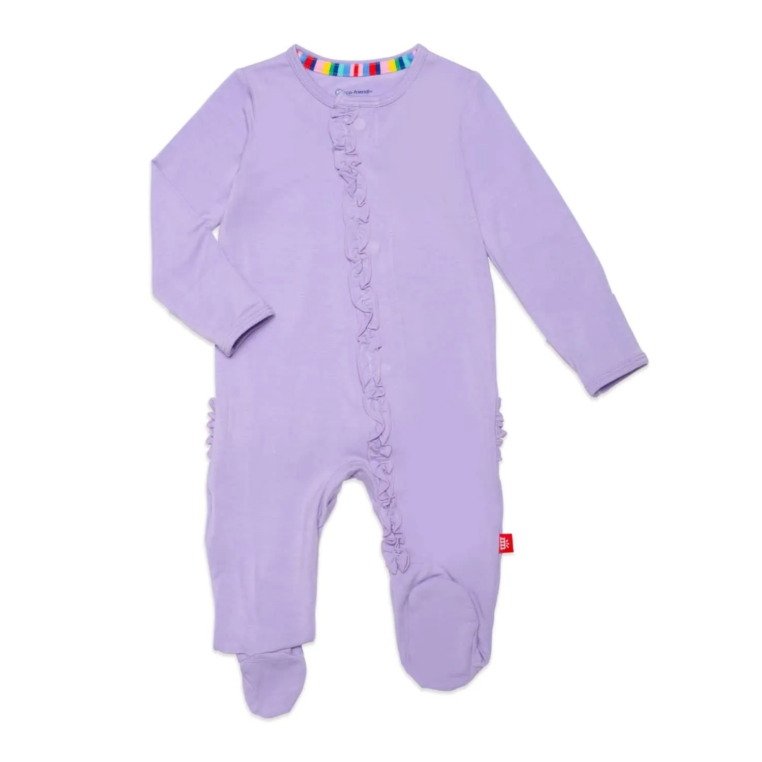 Magnetic Me “Crocus Petal” Ruffle Footie Romper