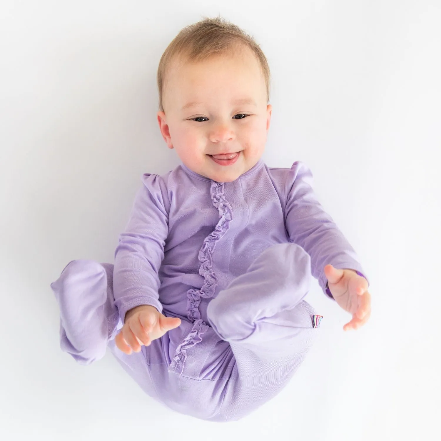 Magnetic Me “Crocus Petal” Ruffle Footie Romper