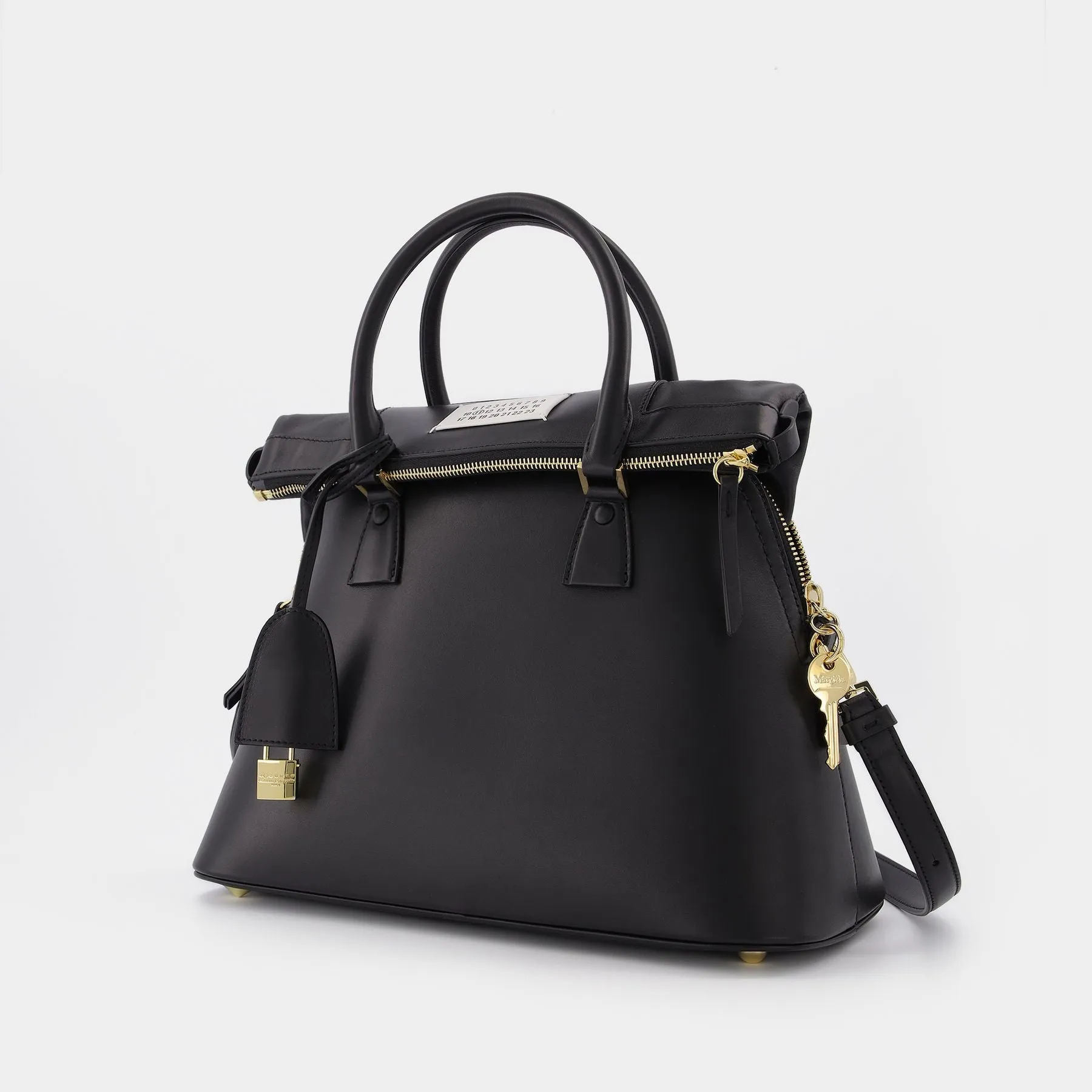 Maison Margiela  5Ac Medium Bag in Black Leather