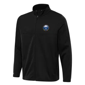 Men's Buffalo Sabres Antigua Black Links 2 Full-Zip Golf Jacket