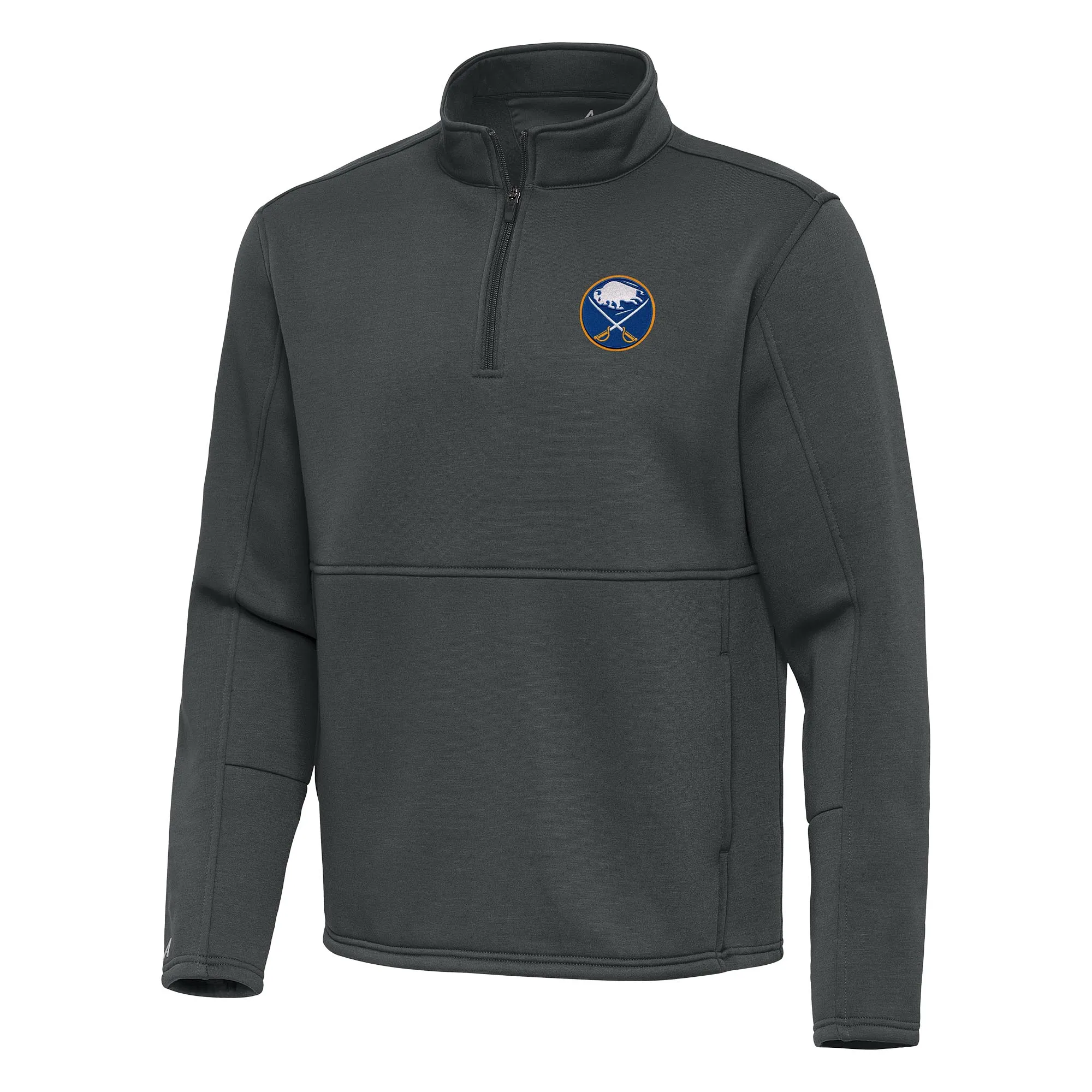 Men's Buffalo Sabres Antigua Pewter Twist Quarter-Zip Pullover Jacket