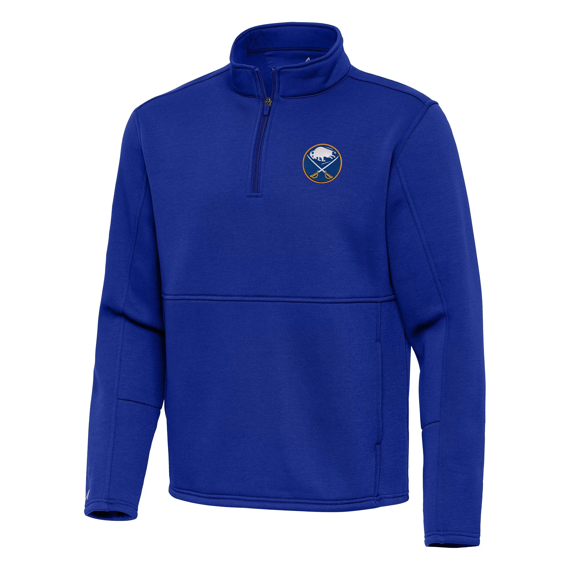 Men's Buffalo Sabres Antigua Royal Twist Quarter-Zip Pullover Jacket