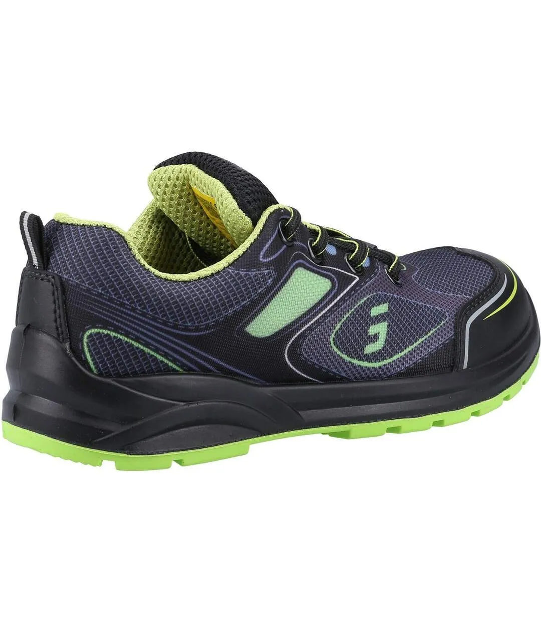 Mens cador safety trainers black/green Safety Jogger