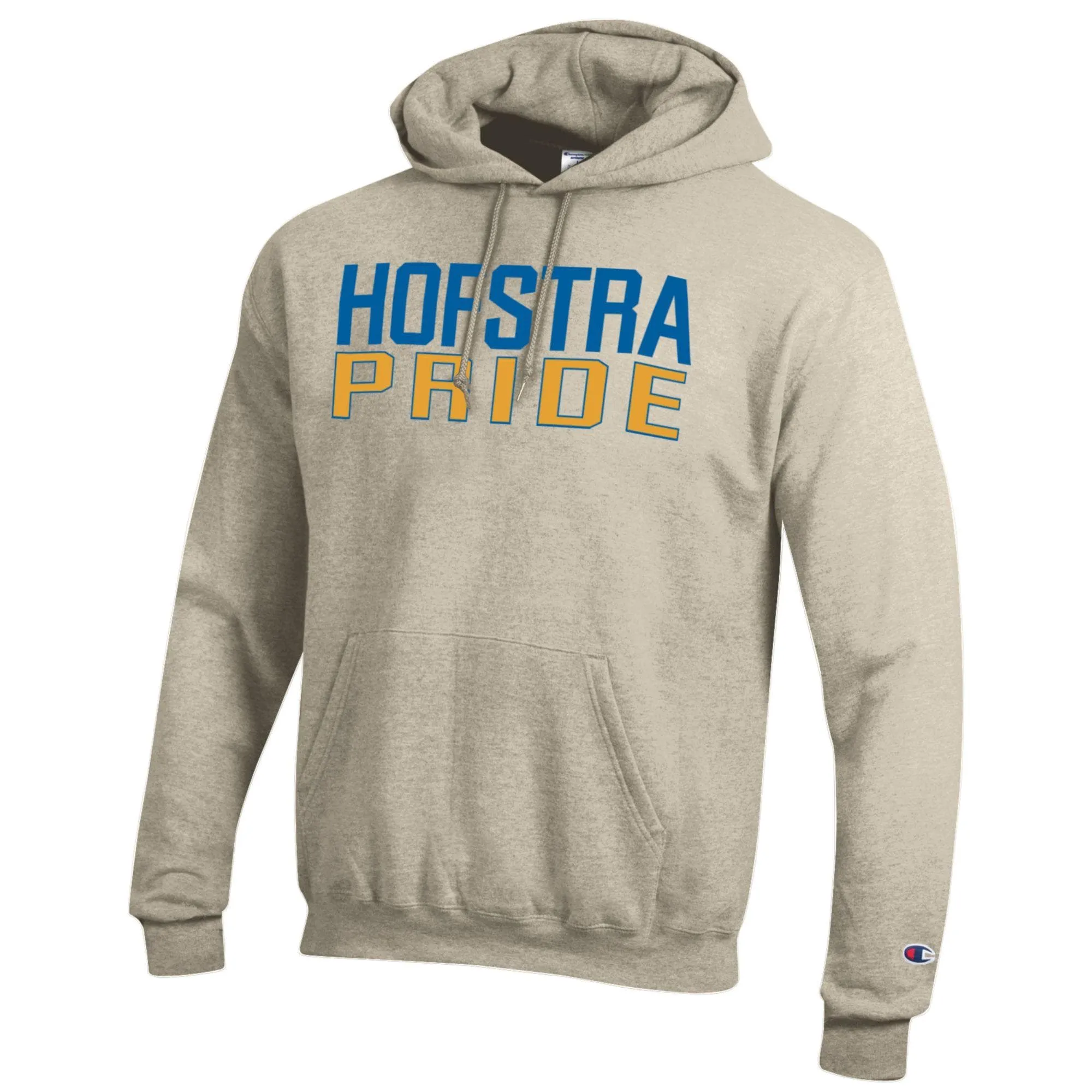 Men's Champion Oatmeal Hofstra University Pride Eco Powerblend Pullover Hoodie