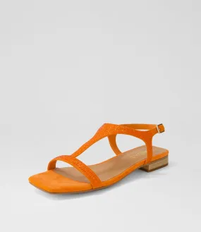 MIDAS Paradi Light Orange Suede Sandals