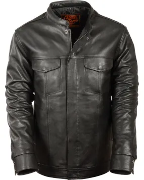 Milwaukee Leather Men's Black Club Style Shirt Jacket - Big 4X