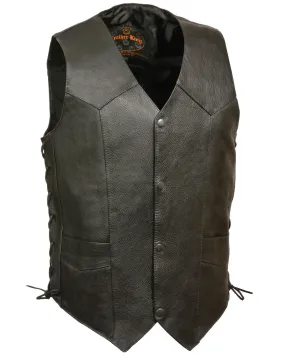 Milwaukee Leather Men's Classic Side Lace Biker Vest