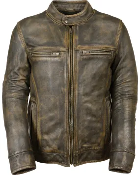 Milwaukee Leather Men's Distressed Scooter Jacket w/ Venting