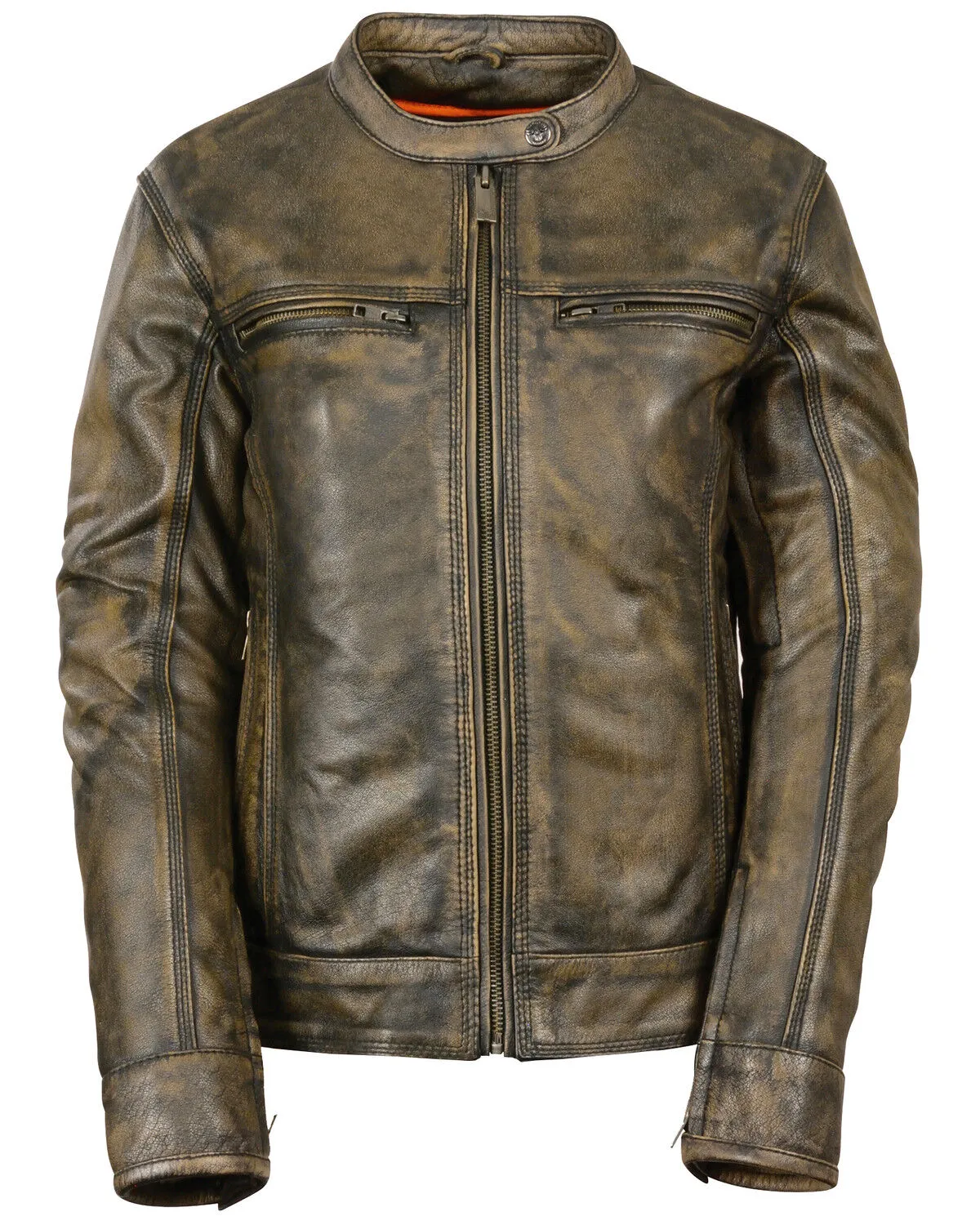 Milwaukee Leather Women's Distressed Vented Scooter Leather Jacket - 5X