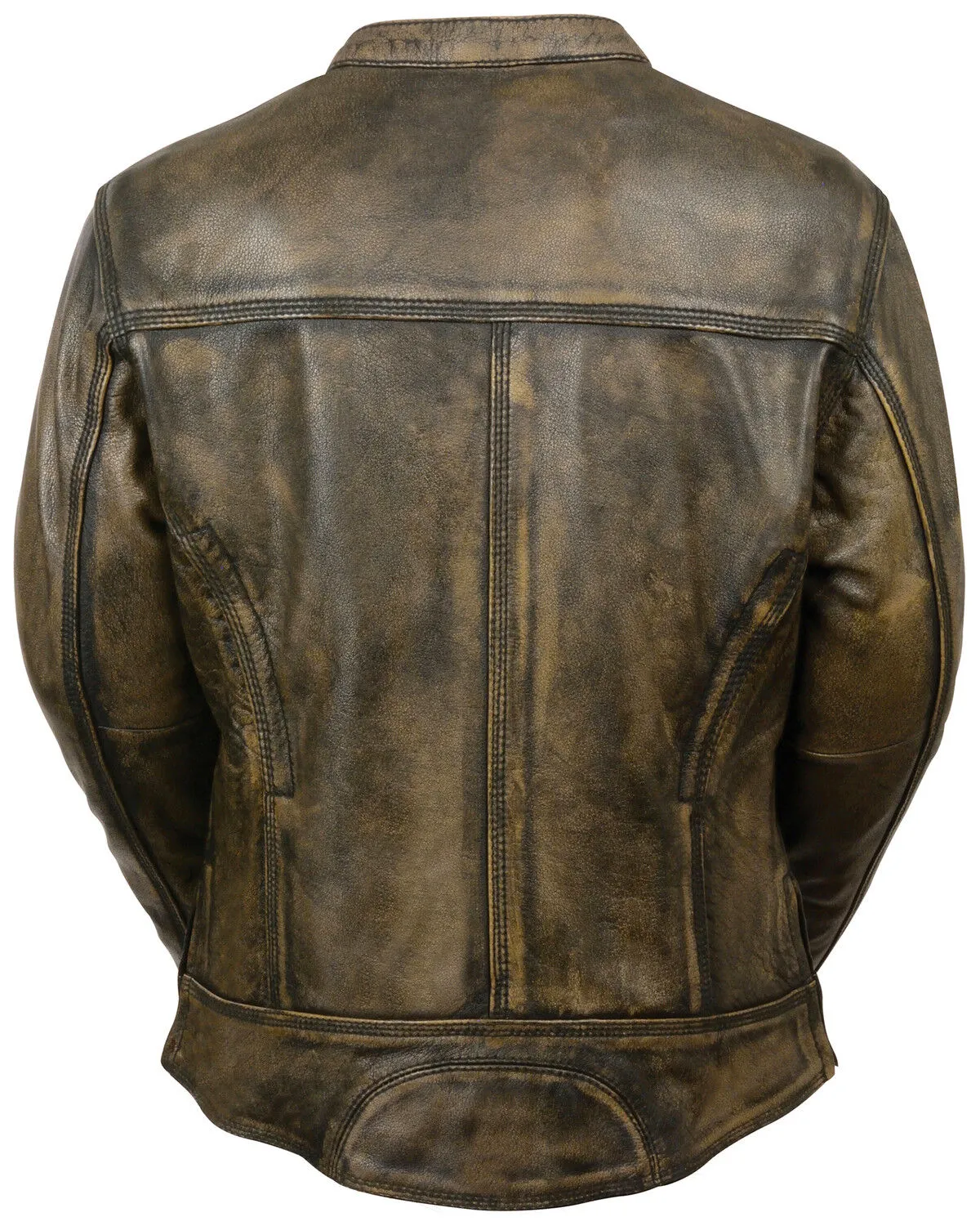 Milwaukee Leather Women's Distressed Vented Scooter Leather Jacket - 5X