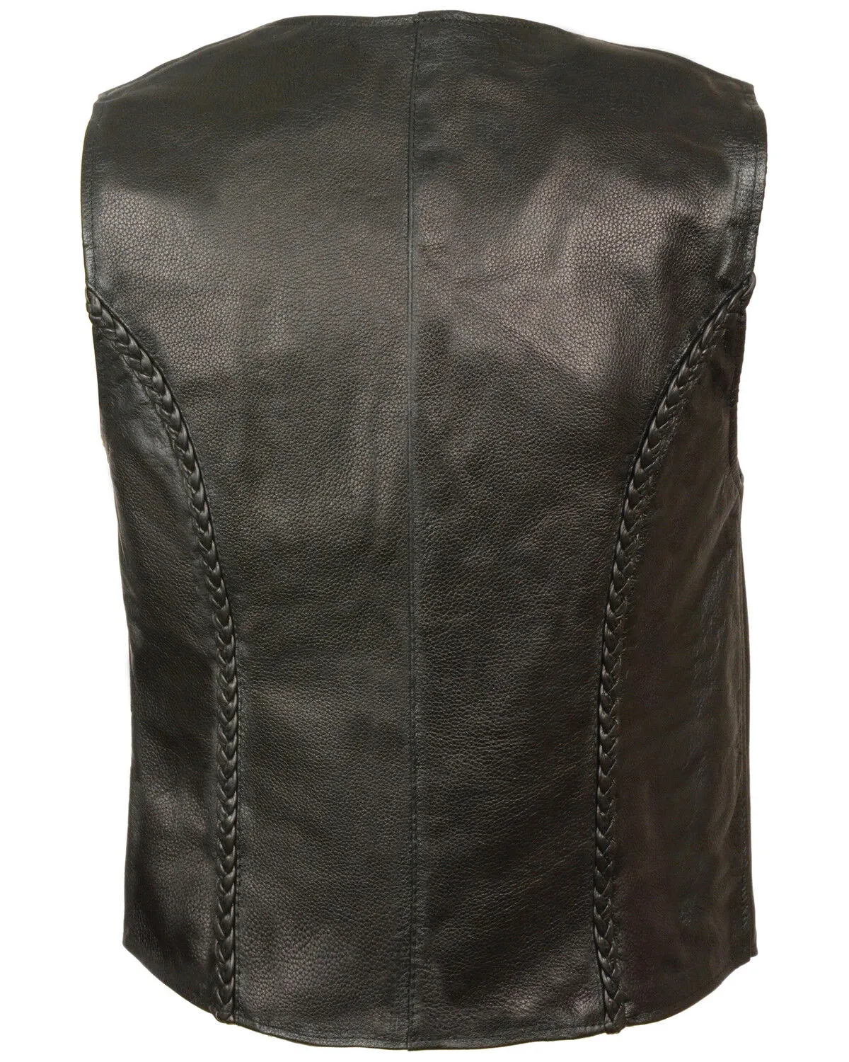 Milwaukee Leather Women's Zipper Front Braided Vest - 4X