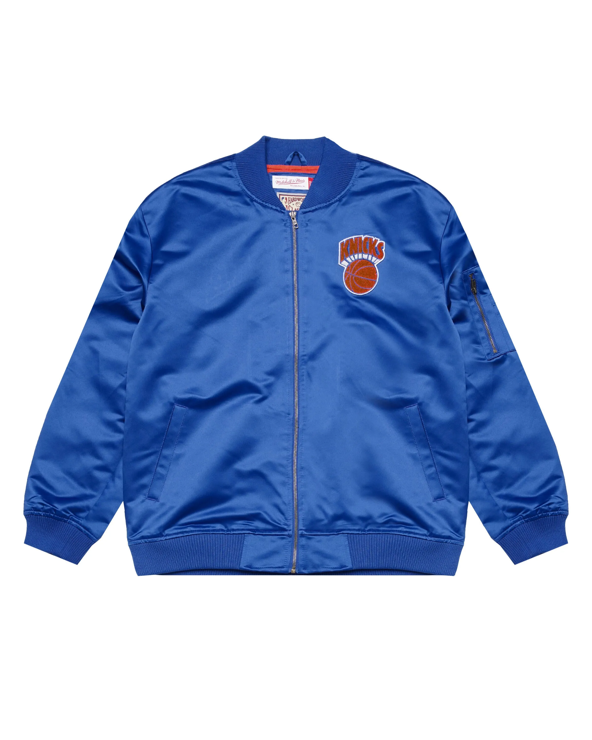 Mitchell & Ness NBA LIGHTWEIGHT SATIN BOMBER - NEW YORK KNICKS