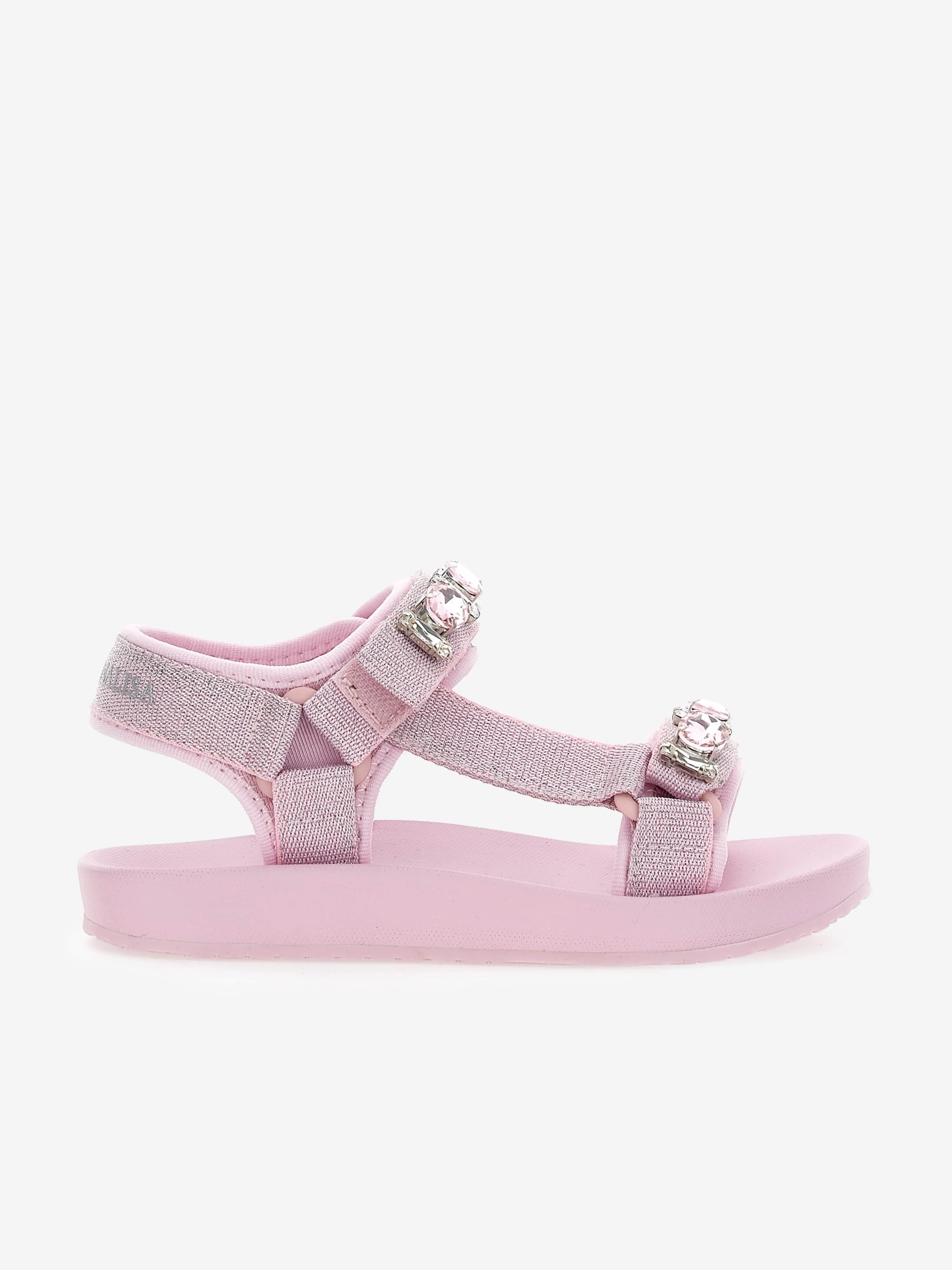 Monnalisa Girls Rhinestone Techno Sandals in Pink