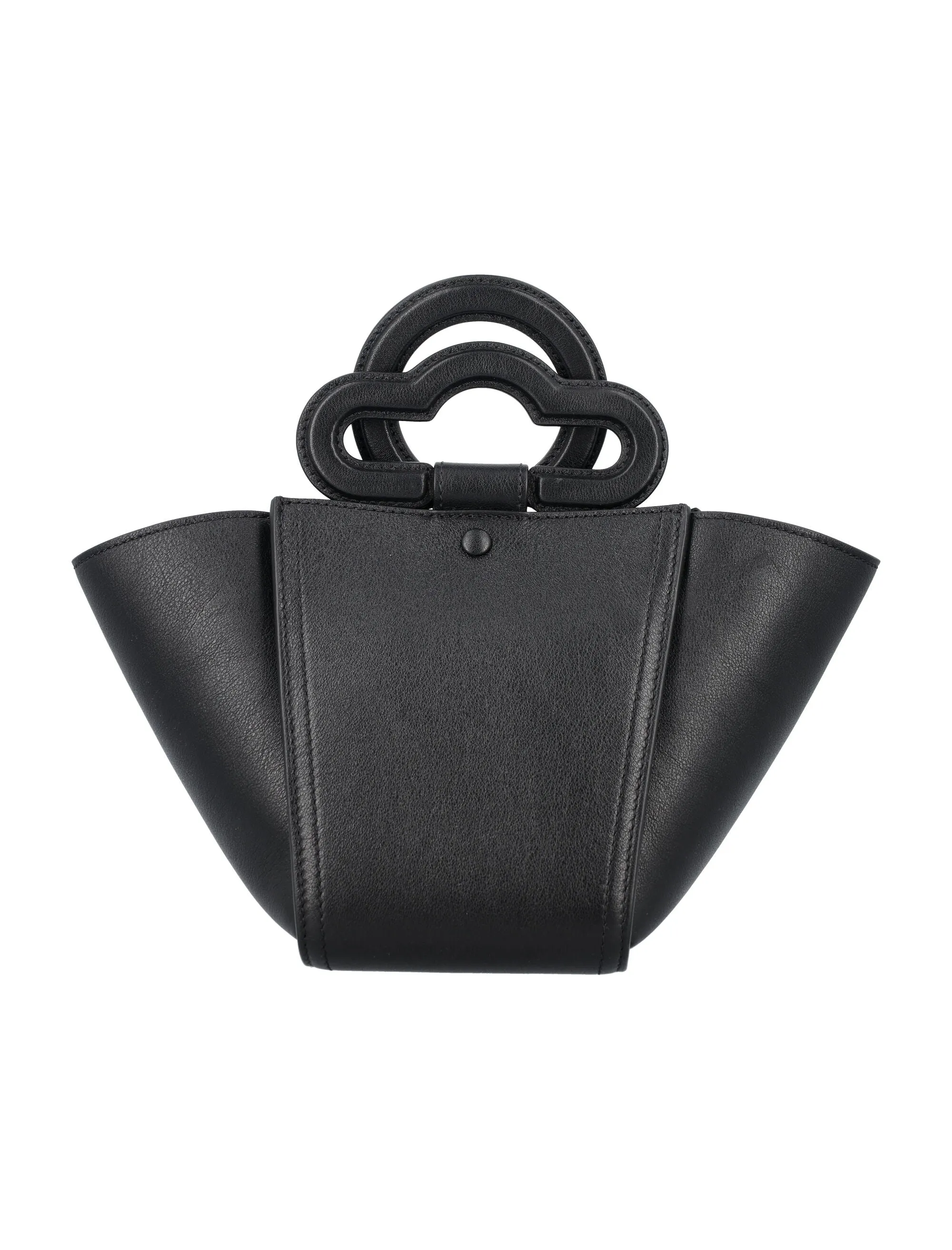 MULBERRY Mini Rider's Silky Leather Top Handle Bag with Detachable Strap - Black, 26x16.5x16 cm