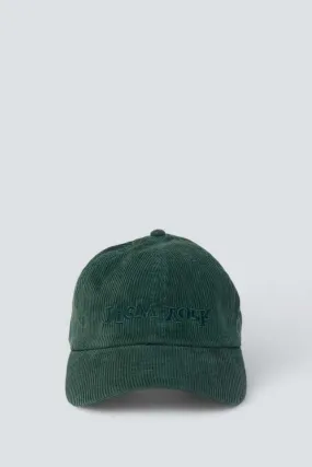 New York Embroidered Hat - Green Corduroy