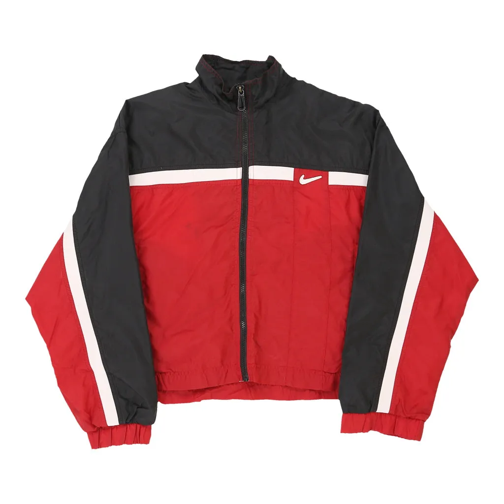 Nike Cropped Jacket - XS Red Polyester