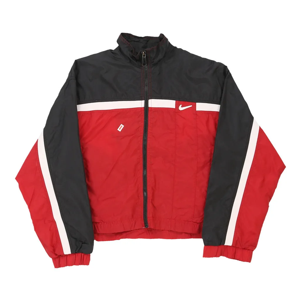 Nike Cropped Jacket - XS Red Polyester