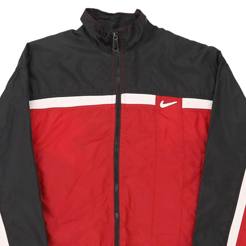 Nike Cropped Jacket - XS Red Polyester