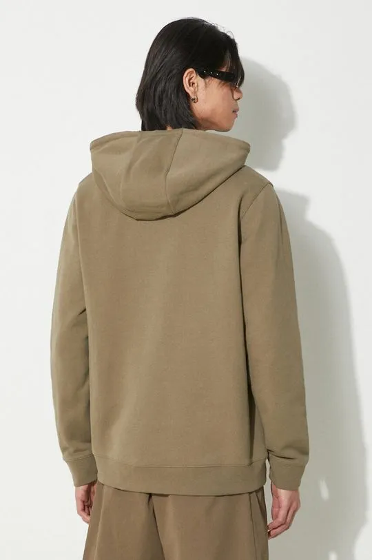 Norse Projects cotton sweatshirt Vagn Slim Organic men's green color hooded smooth N20.1276.8076