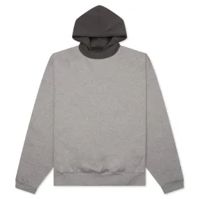 Nylon Fleece Hoodie - Dark Heather Oatmeal/Ink