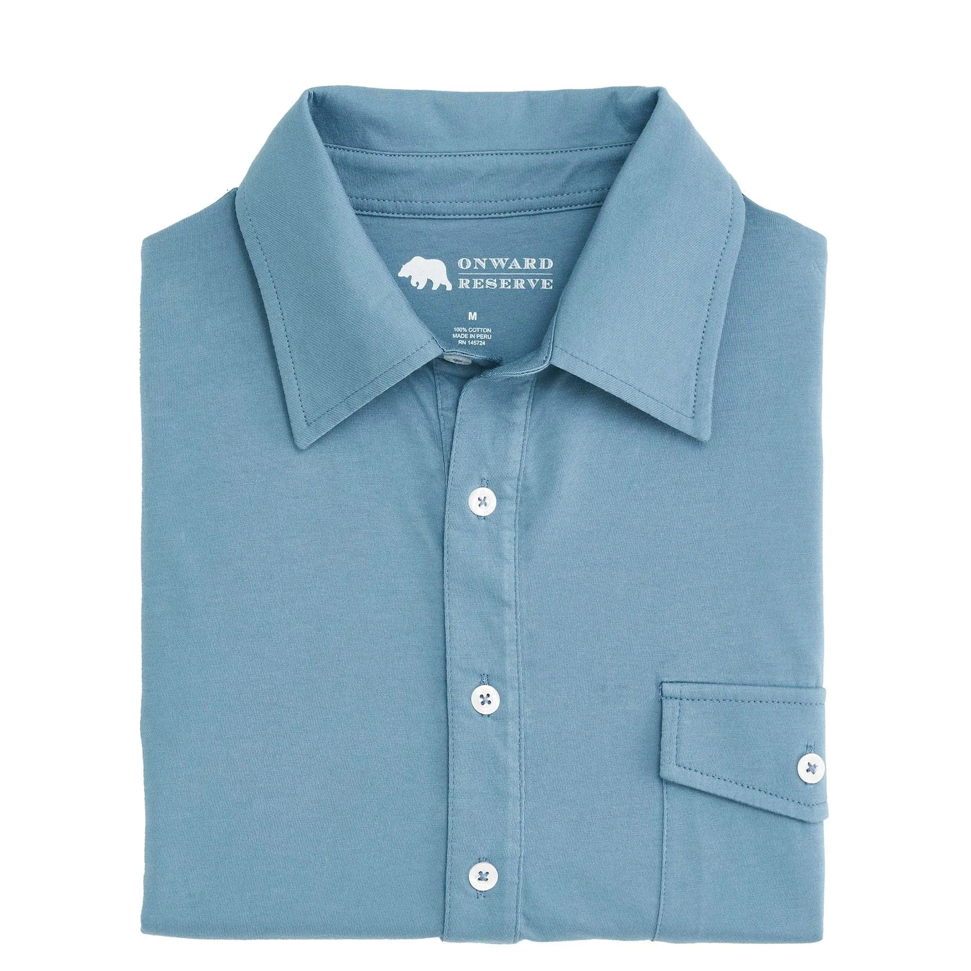 Old School Polo - Provincial Blue