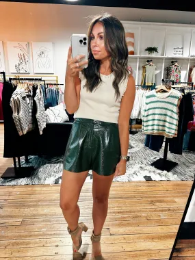 Olive Dress Shorts