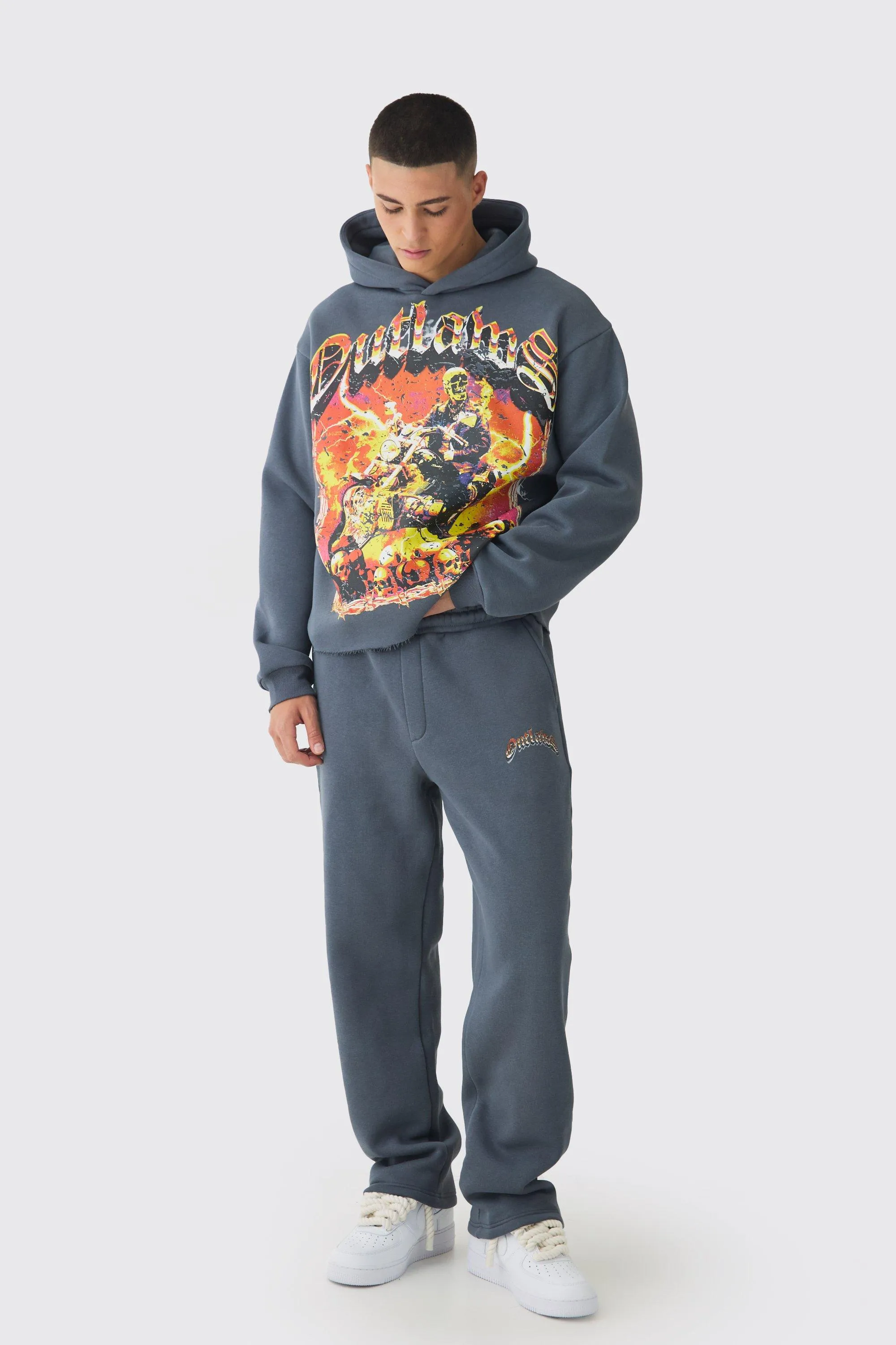 Oversized Boxy Outlaws Large Scale Hooded Tracksuit