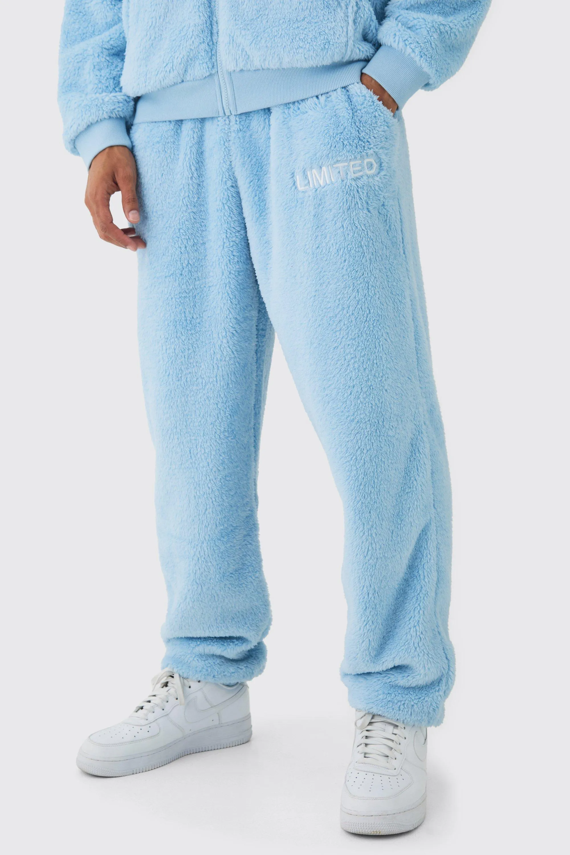 Oversized Limited Edition Embroidered Teddy Borg Cuffed Joggers