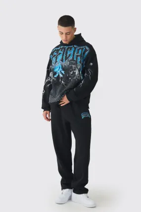 Oversized Official Gravestone Large Scale Graphic Hooded Tracksuit