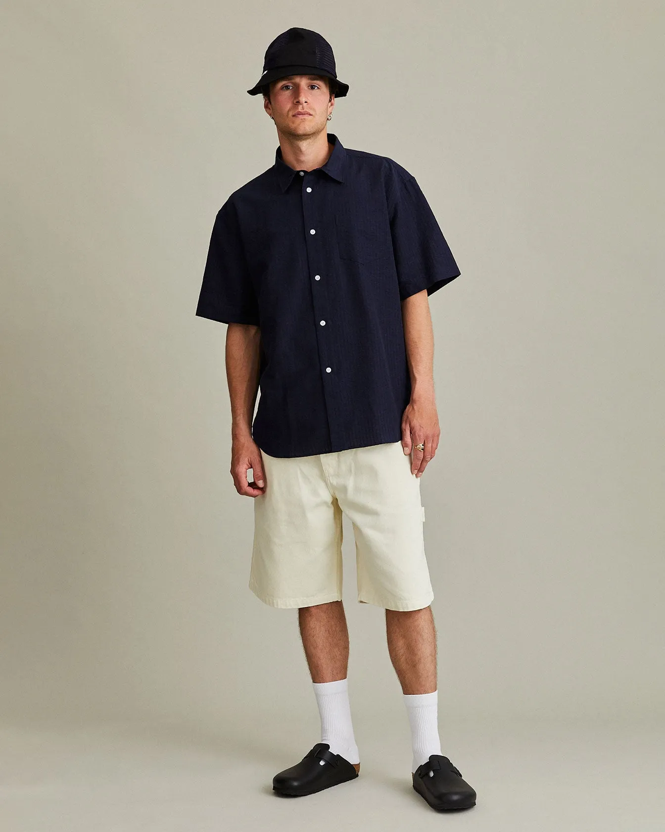 Palmes   Mesh Bucket Hat Navy/Black