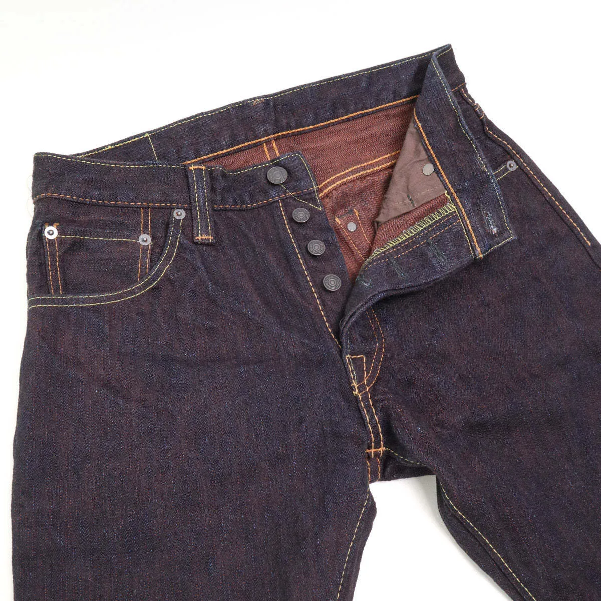 PER EX 019 ID 15oz Extra Slub Relax Taper Indigo x Persimmon jeans - Indigo