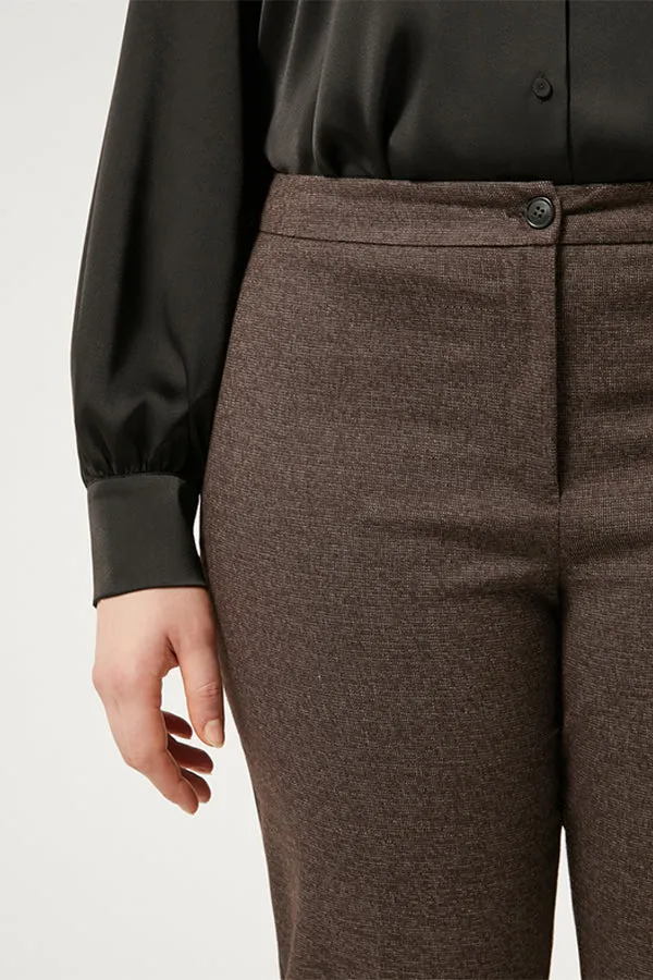 Persona (by Marina Rinaldi) ORCHE VISCOSE YARN-DYED FABRIC TROUSERS