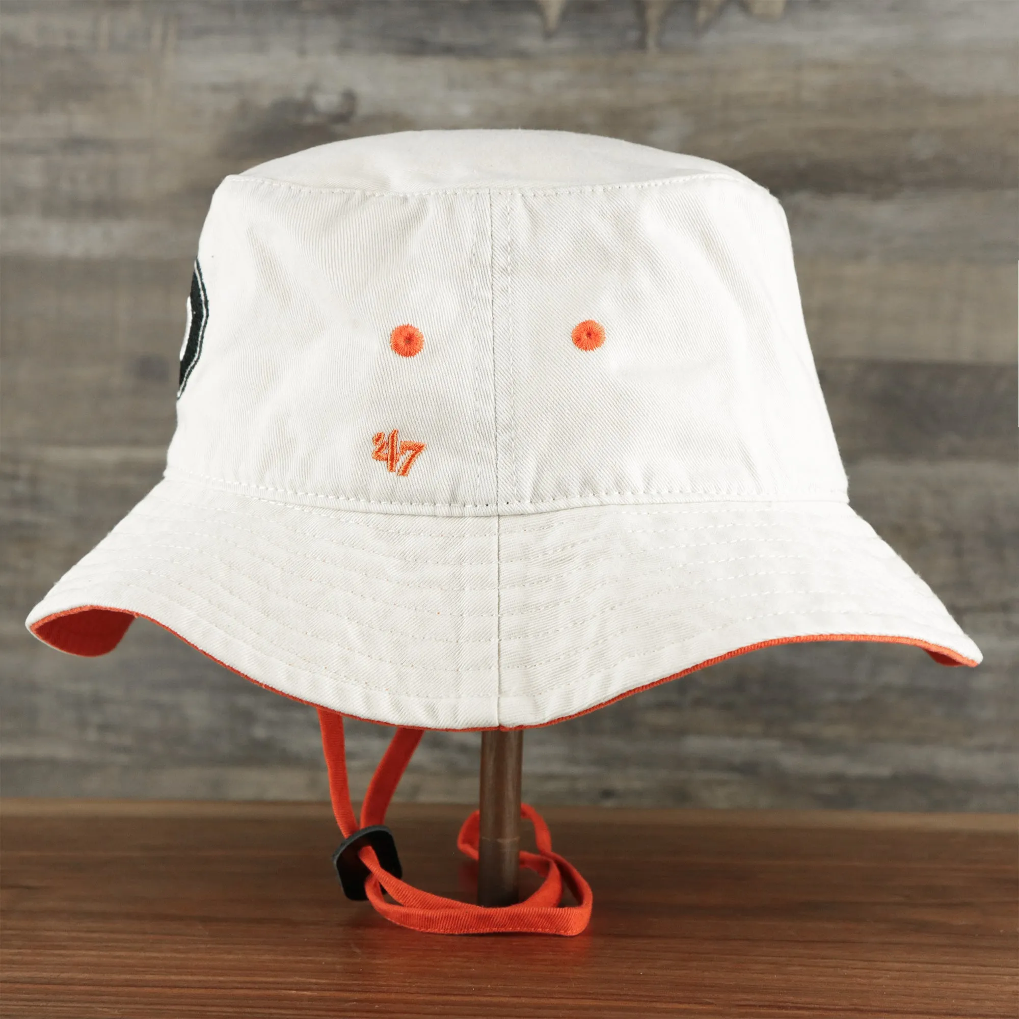 Philadelphia Flyers Logo Orange Undervisor Bucket Hat | Natural Bucket Hat