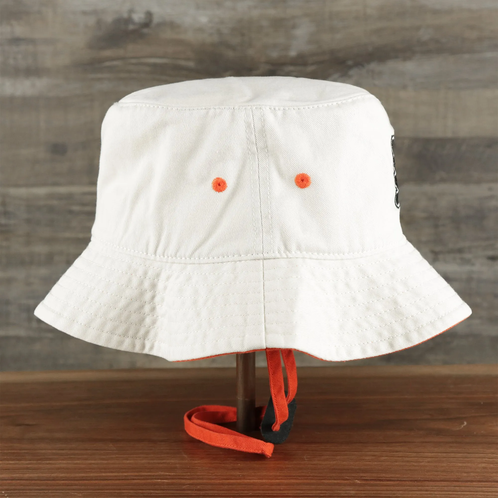 Philadelphia Flyers Logo Orange Undervisor Bucket Hat | Natural Bucket Hat