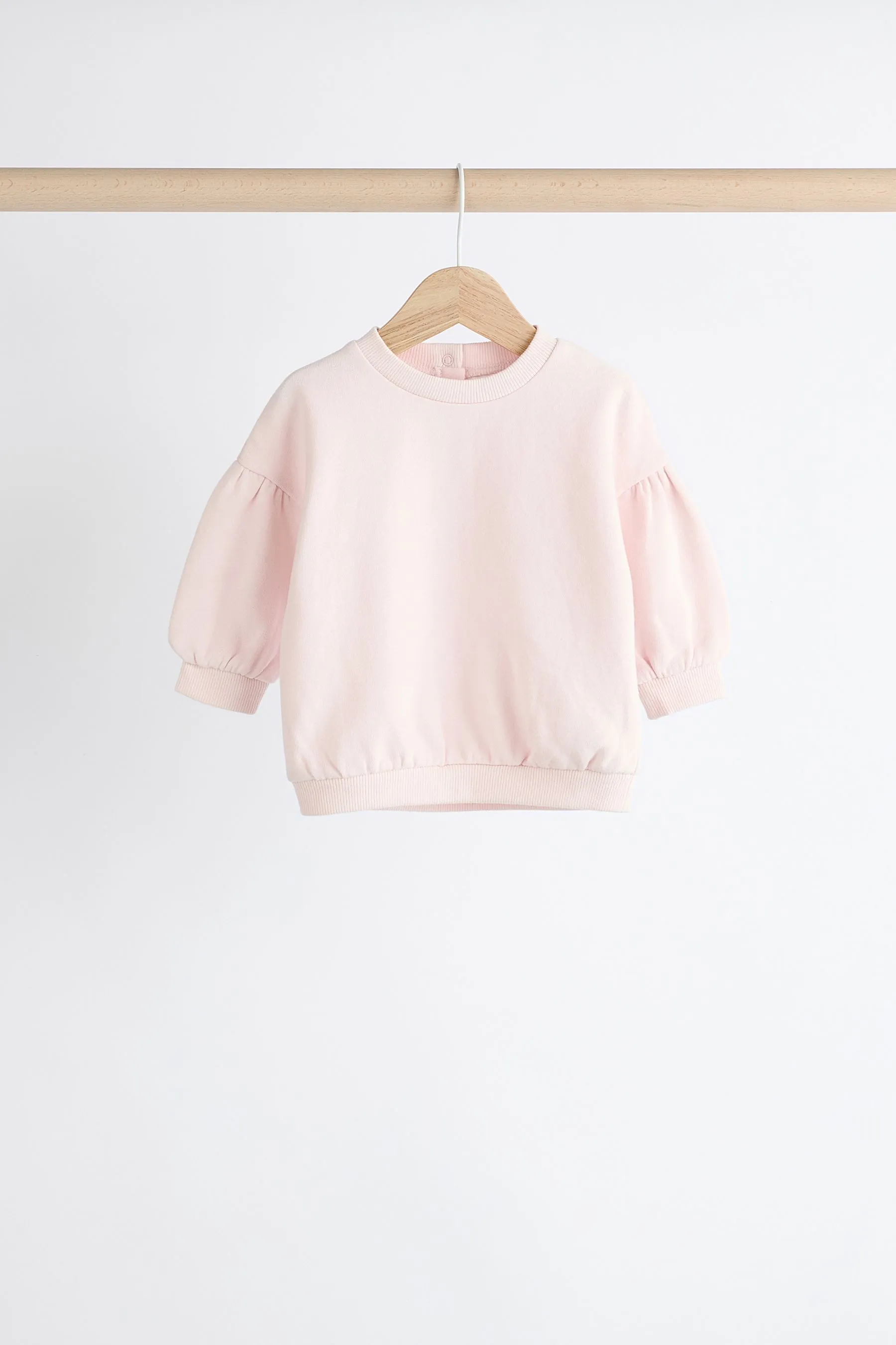 Pink/Cream Baby Sweatshirt & Joggers Set 6 Pack