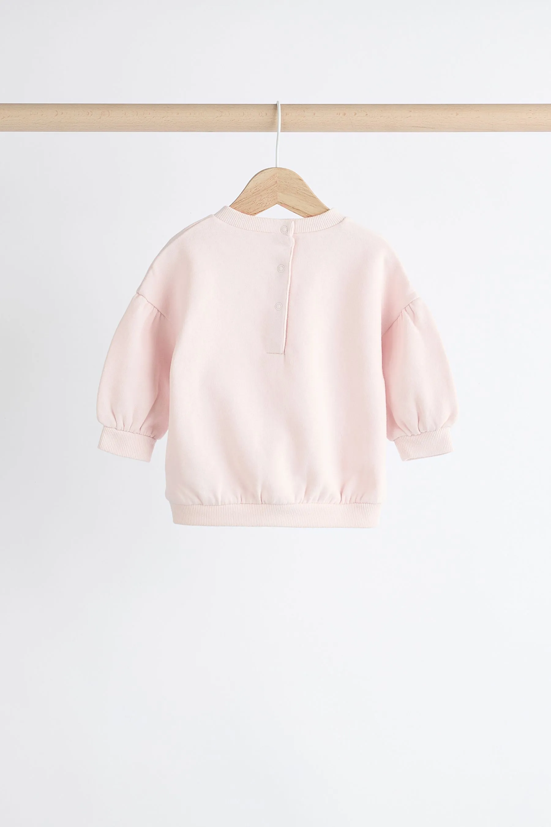 Pink/Cream Baby Sweatshirt & Joggers Set 6 Pack