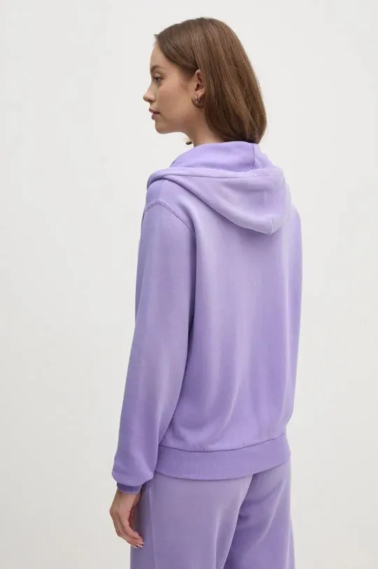 Polo Ralph Lauren cotton sweatshirt women's violet color hooded 211935584