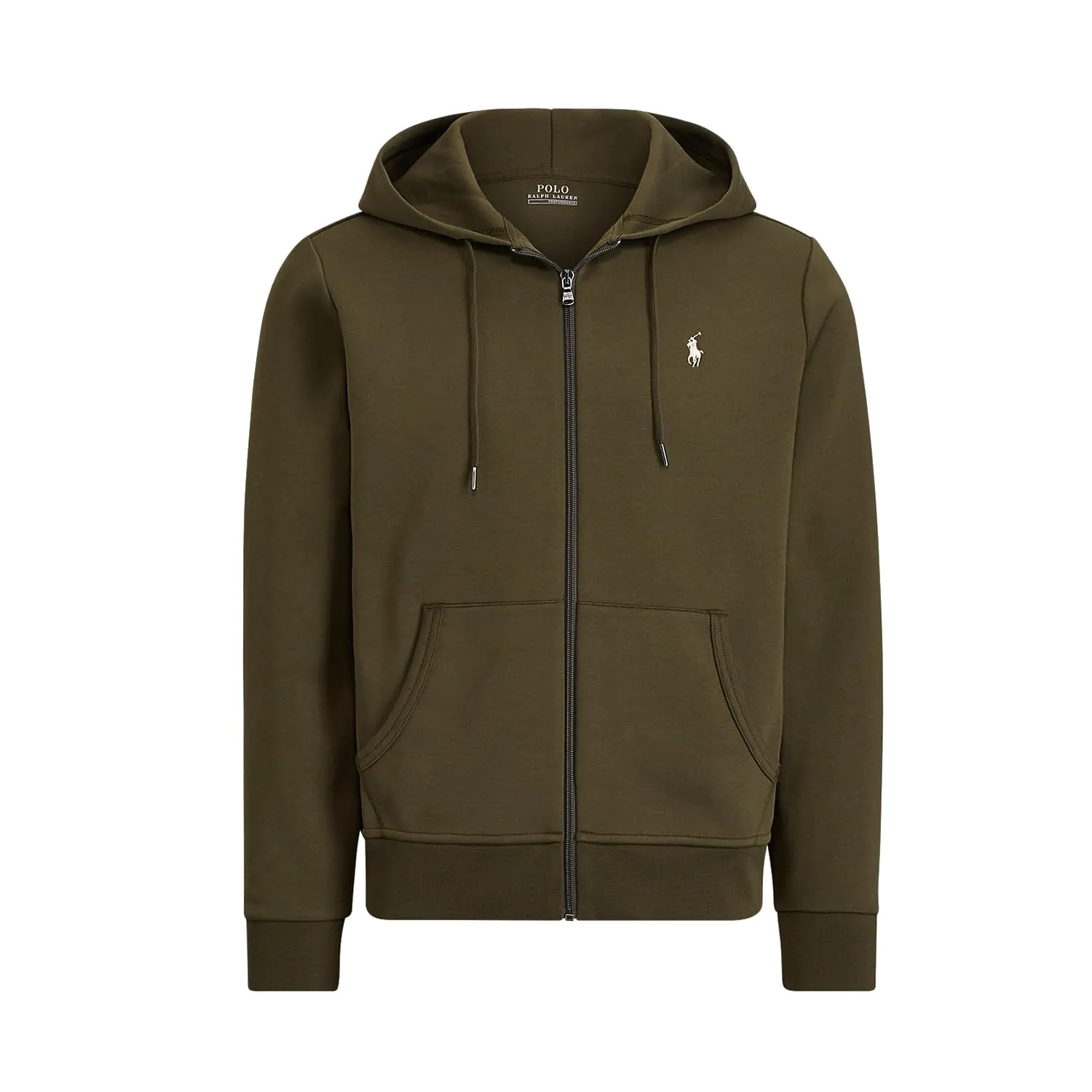 Polo Ralph Lauren Full-Zip Hoodie Olive Green | Menswear Online