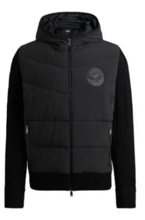 Porsche x BOSS mixed-material hooded jacket with special branding