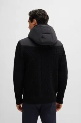 Porsche x BOSS mixed-material hooded jacket with special branding