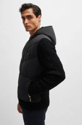 Porsche x BOSS mixed-material hooded jacket with special branding