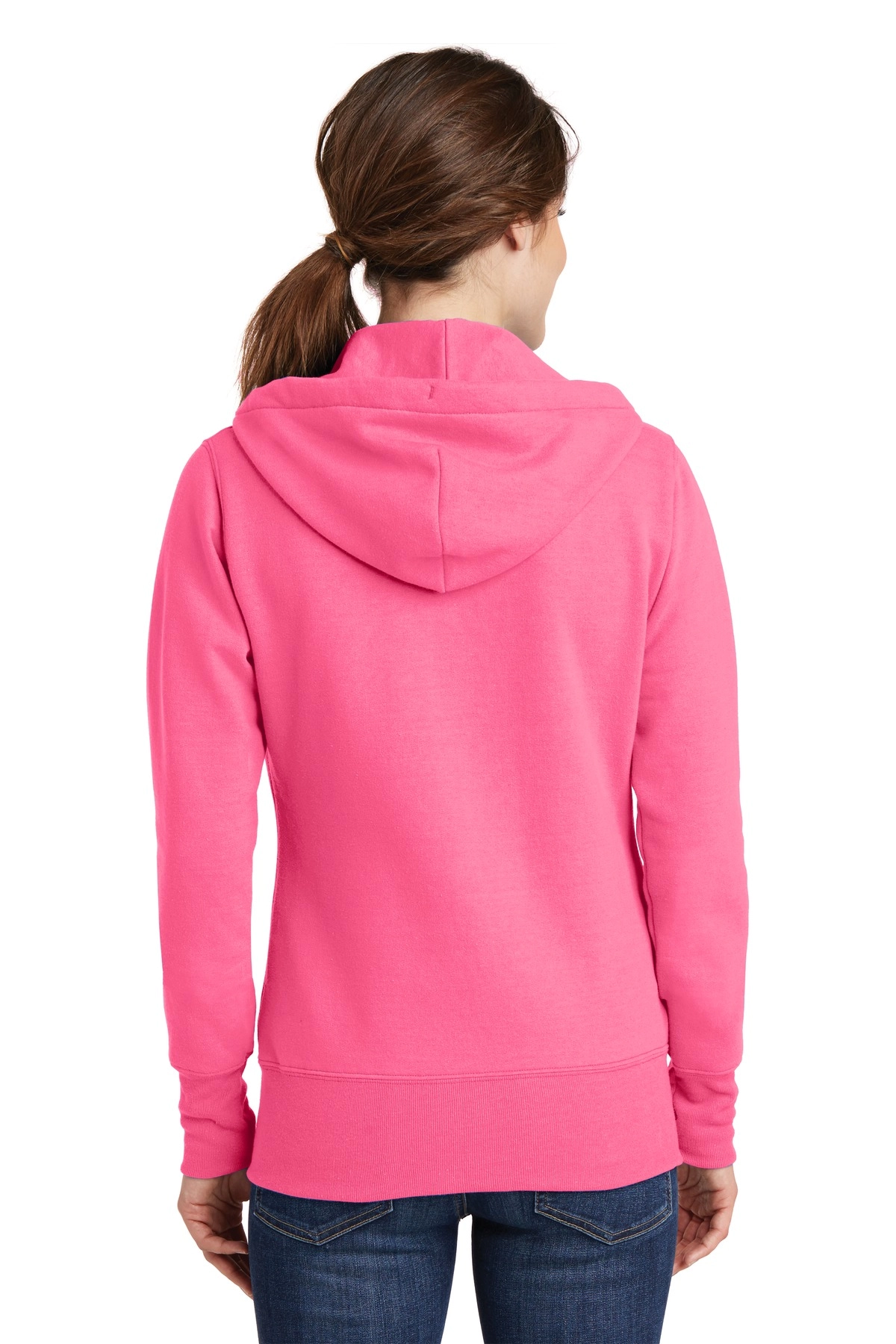 Port & Company LPC78ZH Ladies Core Fleece Full-Zip Hooded Sweatshirt SKU: LPC78ZH