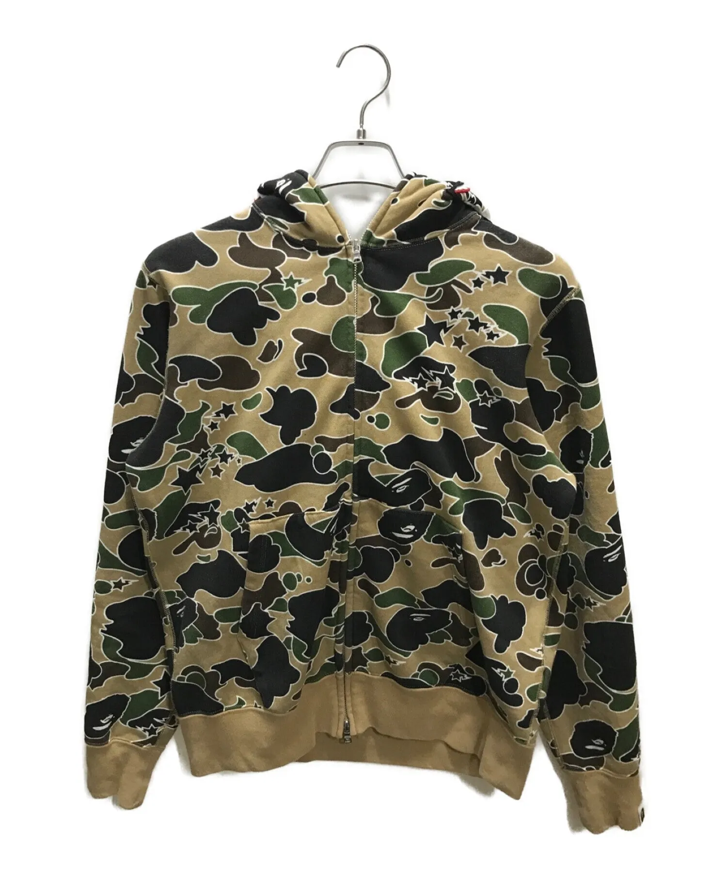 [Pre-owned] A BATHING APE Camo Zip-up Shark Hoodie 001zph801004m