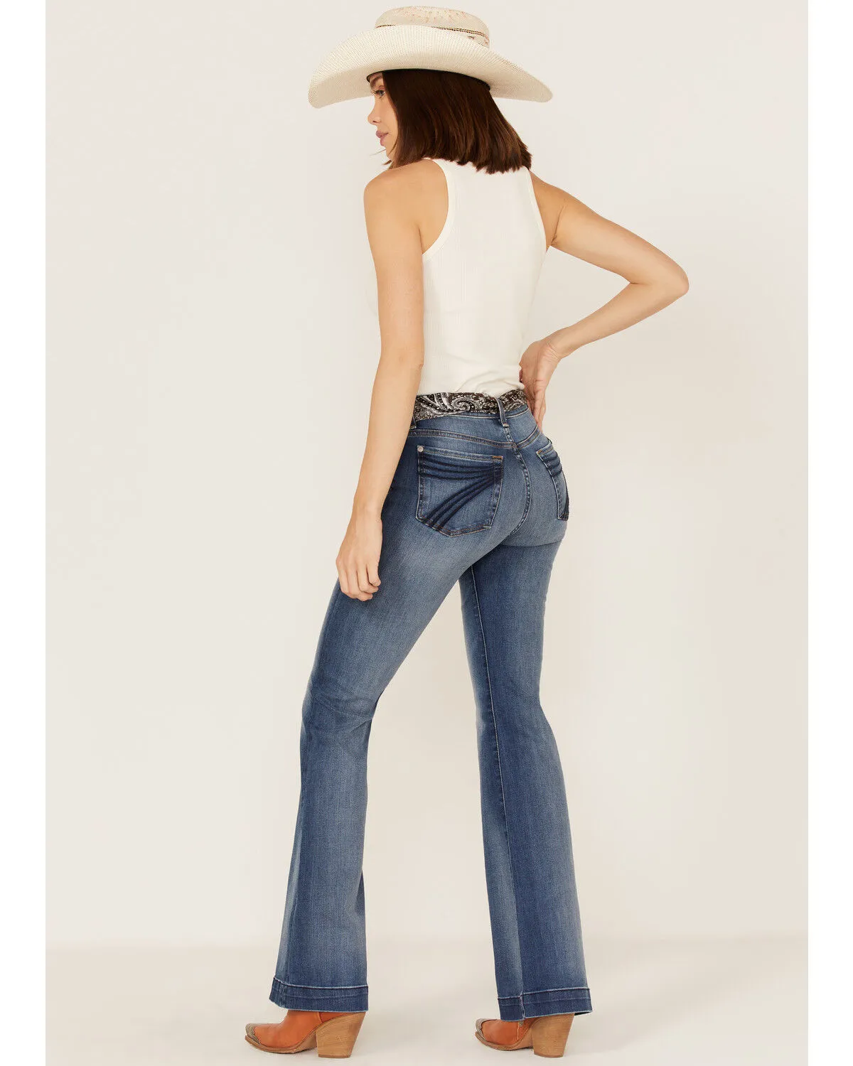 Product Name:  7 For All Mankind Women's Medium Wash Mid Rise Dojo Wide Jeans