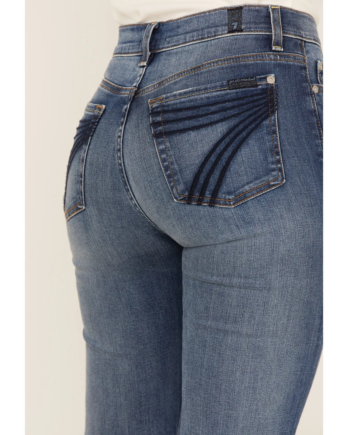 Product Name:  7 For All Mankind Women's Medium Wash Mid Rise Dojo Wide Jeans