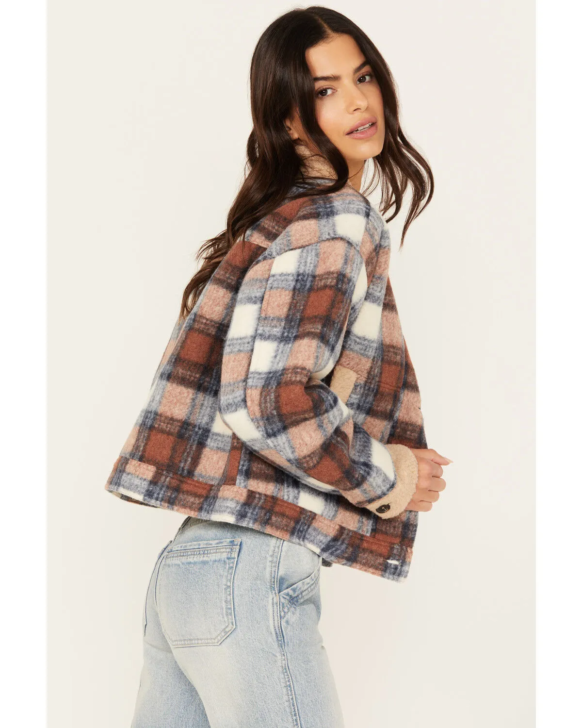 Product Name:  Cleo + Wolf Women's Cropped Plaid Print Jacket